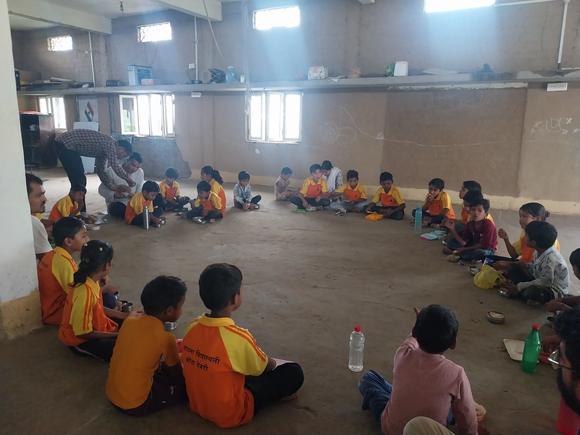 Students and mentors learning together at Sadhna VidyaSthali